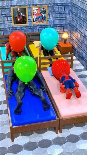 Spidey Popping Stinky Balloons Part 2 #funnyanimation #blenderanimation