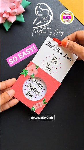 Cute DIY Mother's Day Card! 💖 Mother's Day Gift Idea #diy #mothersday #shorts