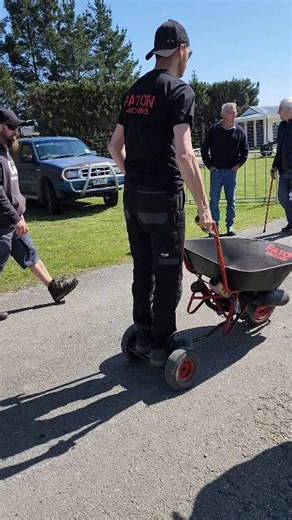 Motorized Wheelbarrow burn out #motorizedwheelbarrow | Paton Machines