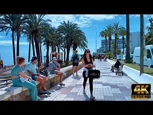 Torremolinos Beach Promenade Walk 🇪🇸 Spain’s Famous Seaside Walk [4K]