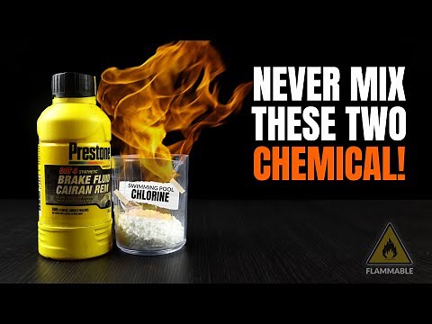 MIXING SWIMMING POOL CHLORINE AND BRAKE FLUID - Never Mix These Chemicals !