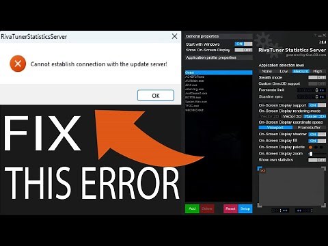 Fix RivaTuner "cannot establish connection with the update server'' Error