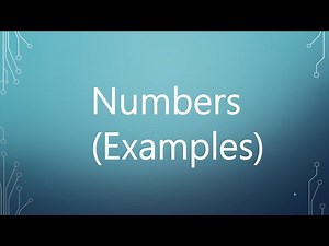 8- Numbers (Examples) in Python (Arabic)