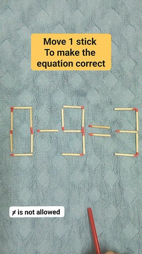 13K views · 56 reactions | Move 1 stick to make the equation correct. #mathematics #maths #move #equation #correct | Sheila Esguerra | Facebook