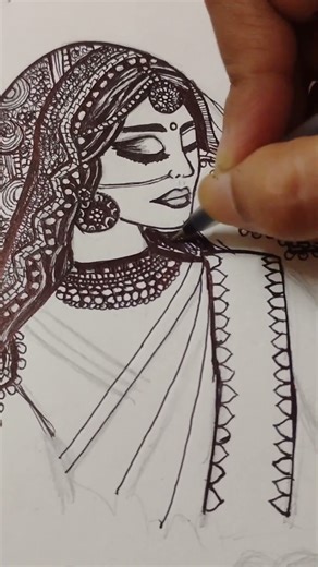 Drawing an Elegant Bride | Part 1 ✍️