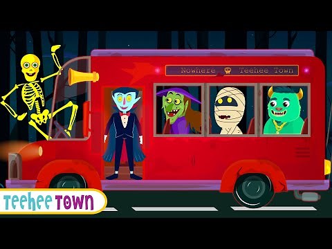 Creepy Spooky Wheels On The Bus - New Skeletons Songs By Teehee Town