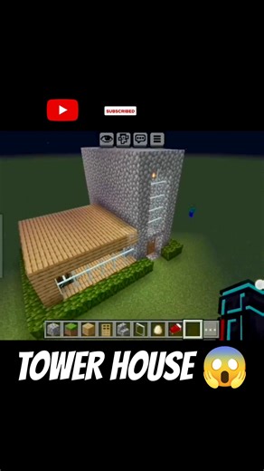 Tower Survival House in Minecraft 😱 #shorts