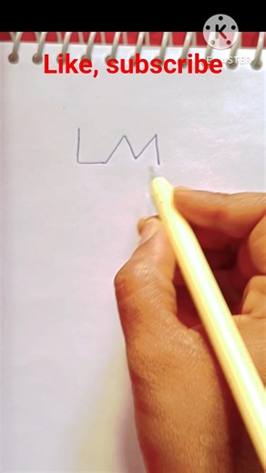 simple and easy cat drawing using LM letters tutorial#amala