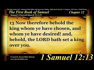 1 Samuel Chapter 12 - Bible Book 09 - Holy Bible Audio Text - King James Read Along Bible