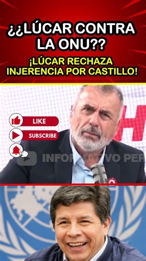 🚨 LÚCAR FIGHTS BACK! 😱 Slams the UN over Pedro Castillo: "They won't impose anything on us here" ...