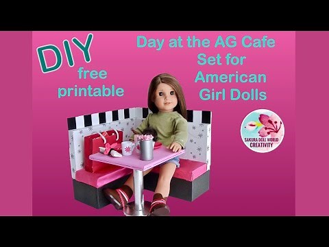 DIY Day at the AG Cafe Set for American Girl dolls with free printable