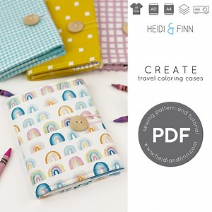 CREATE Coloring Wallet, Crayon Wallet Sewing Pattern, Travel Coloring Case, Tiny Artist Case, Art Wallet, Crayon Roll Sewing Pattern, Marker - Etsy