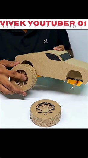 Remote 😱 Control Car🚗 Cardbord Se Bana Mini car #experiment #video #short #trend #viral #shorts #car