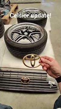 Got my wheels in! Work Durandal and gold Toyota logo's!