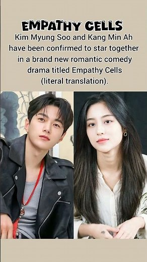 😍Kim Myung Soo (L) and Kang Min Ah confirmed for a new rom-com #kdrama #kpop