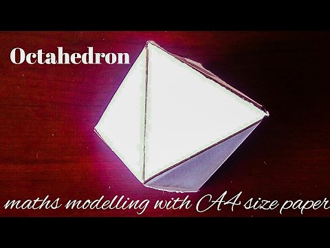 octahedron | maths model celestial planetary platonic shape 3d shapes using paper