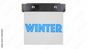 Seasons Wall Calendar Time Passing Spring Summer Fall Winter 3d Animation