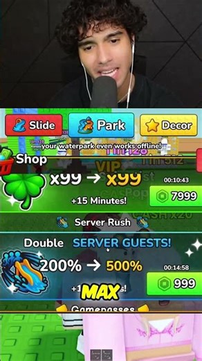 Robux Spree: Maxing Out Server Guests & Park Expansion! #shorts