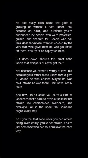 ⚠️ There’s a certain heartbreak that comes from growing up without emotional safety, without a parent who saw you, guided you, or made you feel secure. It shapes the way you love, trust, and even how you see yourself. You might have spent your whole life trying to earn the love you never received, or blaming yourself for the way they treated you. But it was never your fault, beloved. You were always worthy of tenderness, they just didn’t have the capacity to give it. Whenever you’re ready, my bo