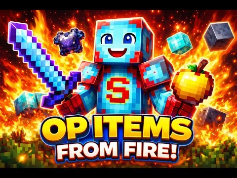 Minecraft BUT Fire Gives OP Items 🔥