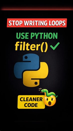 Stop Writing Loops — Use Python filter() Instead
