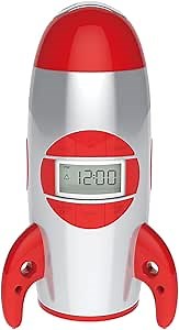 Big Red Rooster BRRC100 Rocket Ship Projection Alarm Clock, Operates On 3 C Batteries (Not Included)