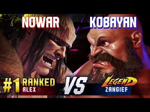 SF6 ▰ NOWAR (#1 Ranked Alex) vs KOBAYAN (Zangief) ▰ High Level Gameplay