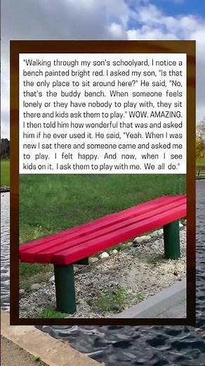 This School Has A Buddy Bench For Lonely Kids And It’s Beautiful 🥺 #wholesome #heartwarming