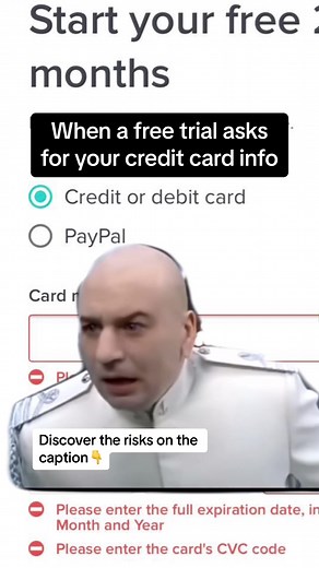 Free trial asking for your card info? 🤔 Hold up! This is a common tactic in phishing scams and shady services to snatch your sensitive financial deets. And we're not just talking about surprise charges—once they have your info, who knows where it'll end up. Exercise caution! 🚨 #FreeTrial #memes #PhishingScams #SensitiveInfo #CapCut #fyppppp