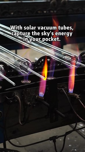 With solar vacuum tubes, capture the sky’s energy in your pocket. #solarvacuumtube #vacuumtube #solarVacuumTubes #glassCollectorTubes #solar #factory