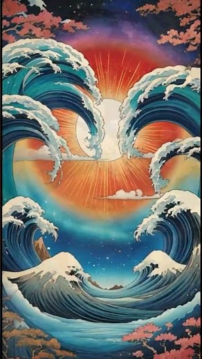 Mesmerizing Wave Art ASMR 🌊 Kanazawa Aesthetic & Calming Japanese Visuals