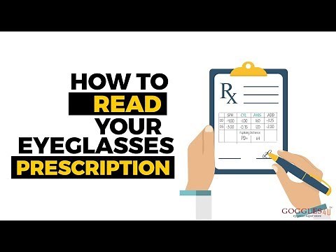 How to Read your Eyeglasses Prescription