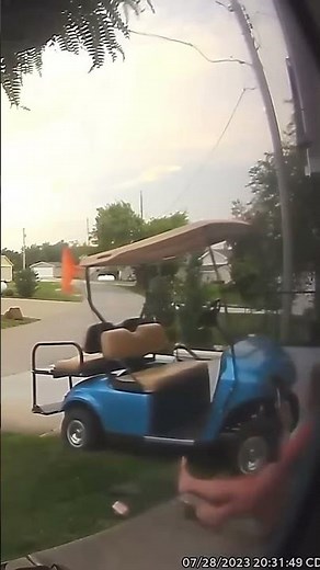 Woman Crashes golf Cart (Forever Loop) #loops #viralmemes #shorts