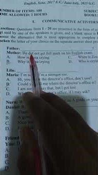 Communicative English | ESSLCE 2017 EC. Ethiopia