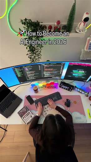 🚀 How to Become an AI Engineer in 2026 Step-by-step Roadmap 🔹 PHASE 1: Foundations (0–3 Months) Don’t skip this. Weak foundations = stuck later. 1️⃣ Programming (Must-Have) Python: loops, functions, OOP Libraries: NumPy, Pandas, Matplotlib / Seaborn 📌 Practice daily: LeetCode (easy) HackerRank (Python) 2️⃣ Math for AI (Enough, not PhD level) Focus only on: Linear Algebra (vectors, matrices) Probability & Statistics Basic Calculus (idea of gradients) 📌 Conceptual understanding is enough — no 
