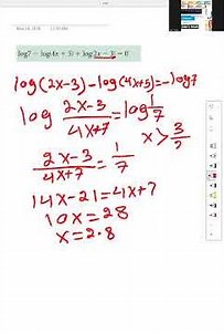 Solving logarithmic functions #maths