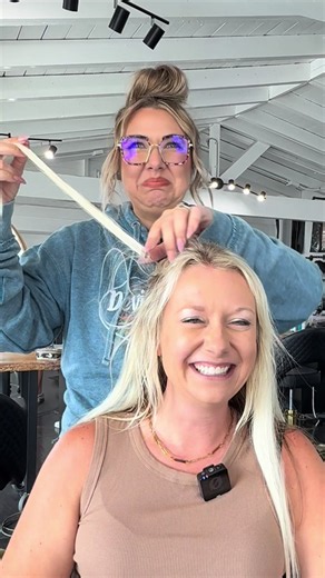 🚨 Her hair extensions were literally hanging on by a thread… could I save them? 😳 What looked like a simple maintenance appointment quickly turned into a full extension rescue. Instead of reinstalling a bunch of individual tape-ins, I decided to completely change the game plan. We’re switching her into Christian Michael Hair Ext’s Tape Wefts, which means she’ll go from maintaining around 30 individual tape-ins to just 5–7 tape wefts while still getting beautiful length and fullness. 🙌 The goa