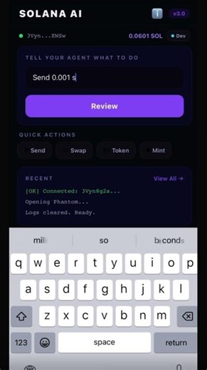 Natural Language Transaction on Solana , Sol-Ai-Agent V3 A Non-Custodial AI Wallet Interface