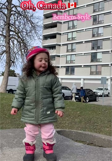 Adorable Toddler Sings Oh Canada with Heart