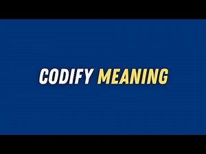 Codify meaning