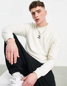 Puma Classics high neck sweatshirt in white | ASOS