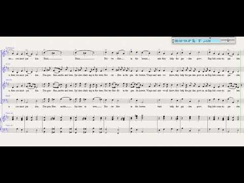 Complete. English Country Garden. Trad English Song. Arr for SATB/Piano. Learning track.