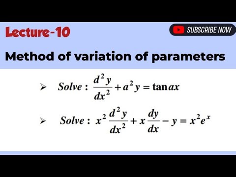Method of Variation of Parametersfor solving linear differential equation of second order