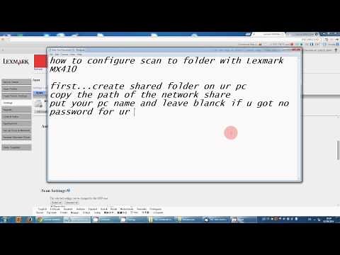 lexmark mx410 scan to folder setup