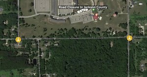 Road closure in Jackson County