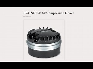 RCF ND850 2.0 Compression Driver