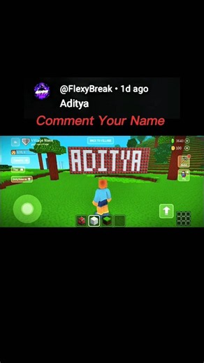 I Created Subscriber Names in Block Craft 3D #blockcraft3d #minecraft #namecreater #nameart #aditya