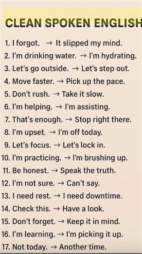 Clean Spoken English 😎 #english #speakconfidentenglish #spokenenglish #englishsentence #shorts