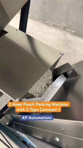 Fully Automatic 2 Head Pouch Packing Machine with Z Conveyor | पैकिंग मशीन #packingmachine