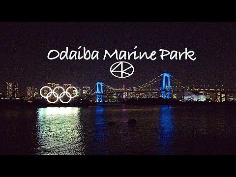 4K【夜景・お台場海浜公園・夜の散歩】アクアシティ・デックス東京ビーチ